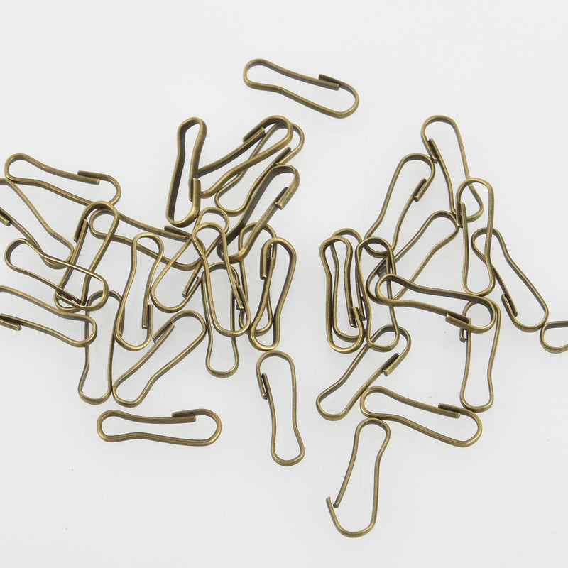 25 Bronze Lanyard Clips, 13mm, fin0967