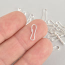 25 Bright Silver Lanyard Clips, 13mm, fin0969