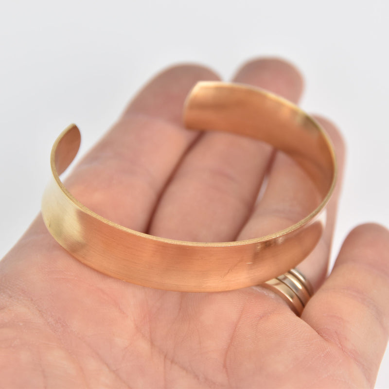 Raw Brass Cuff Bracelet Blank, Anticlastic, 1/2" wide, fin0993