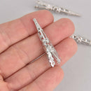 20 Filigree Bead Cones, Dark Silver Wrap, 1-5/8", fin1005