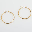 10 GOLD 35mm Huggie Earring Blanks Stainless Steel fin1149