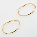 10 GOLD 35mm Huggie Earring Blanks Stainless Steel fin1149