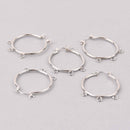 Huggie Hoop Earrings, Silver Plated, 3 bottom loops, fin1159