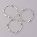 2 Silver Love Knot Bangle Bracelet Blanks, Copper, 6.5", fin1162