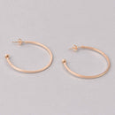 Gold Hoop Earrings, 40mm, fin1168