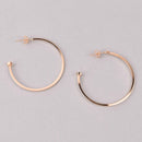 Gold Hoop Earrings, 40mm, fin1168