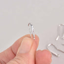 2 Silver Micro Pave Earrings, Hook, fin1173