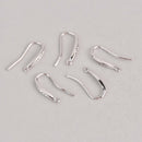 2 Silver Micro Pave Earrings, Hook, fin1173