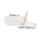 2 Silver Stardust Earring Post Blanks, 18K real platinum plated, fin1174