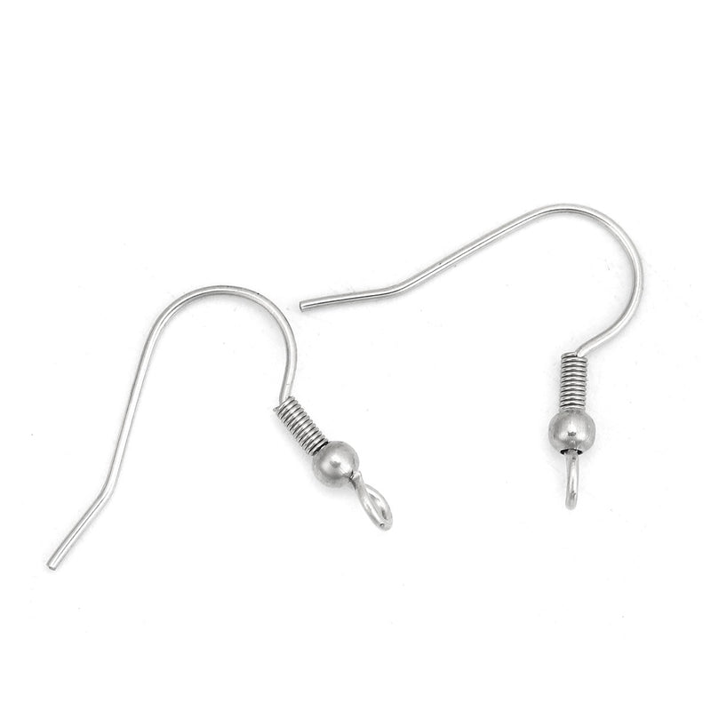50 STAINLESS STEEL French Hook Earrings Ear Wires,  Hypoallergenic (25 pairs) fin1206