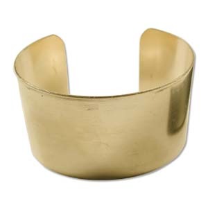 Raw Brass Cuff Bracelet Blank, 1-1/2" wide, fin1210