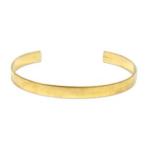 Raw Brass Cuff Bracelet Blank, 1/4" wide, fin1211