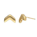 Ganema Chevron Earring Blanks, 24k Gold Plate, x8 pcs, fin1217