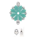 Agali Kite Bead Ending, Silver Plate, x20 pcs, fin1224