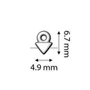 Agali Kite Bead Ending, Silver Plate, x20 pcs, fin1224