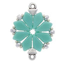 Agali Kite Bead Ending, Silver Plate, x20 pcs, fin1224