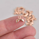 Koutalas Chevron Bead Ending, Rose Gold Plate, x10 pcs, fin1229