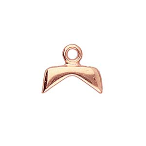 Koutalas Chevron Bead Ending, Rose Gold Plate, x10 pcs, fin1229