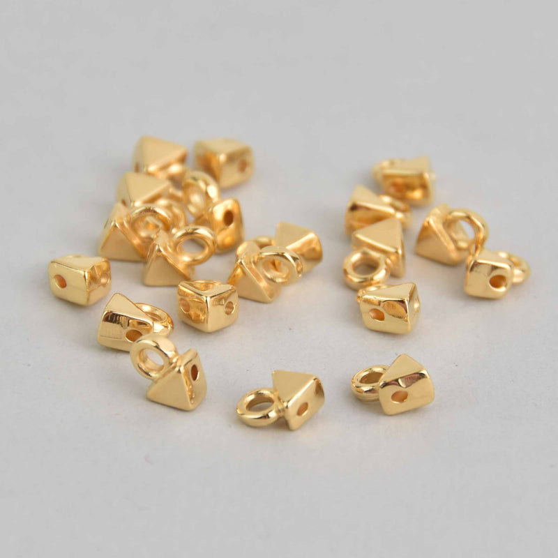 Agali Kite Bead Ending, Gold Plate, 20 pcs, fin1230