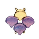 Alopronia Ginko Earring Blanks, Rose Gold Plate, x8 pcs, fin1233