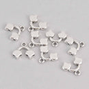 Kastro II Ginko Bead Ending, Antique Silver Plate, 8 pcs, fin1235