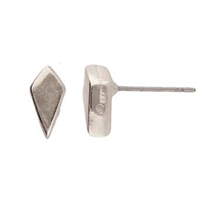 Latinaki Kite Earring Blanks, Silver Plate, x10 pcs, fin1236