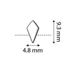 Latinaki Kite Earring Blanks, Silver Plate, x10 pcs, fin1236