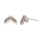 Ganema Chevron Earring Blanks, Silver Plate, x8 pcs, fin1237