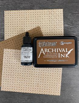 Neutrals Black Grey Brown Archival Ink™ Pad 4 Pack by Ranger, acid free permanent waterproof ink, 2x3" ink pad pap0051