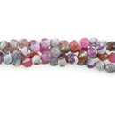 6mm Round PINK and PURPLE AGATE Beads Faceted full strand gag0008