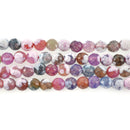 6mm Round PINK and PURPLE AGATE Beads Faceted full strand gag0008