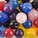50 Polished Round MIXED AGATE Beads  8mm   gag0010