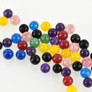 50 Polished Round MIXED AGATE Beads  8mm   gag0010