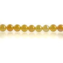 8mm Yellow Agate Beads, Half Strand Polished Round Rainbow Metallic LEMON YELLOW AGATE Beads gag0070
