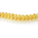 8mm Yellow Agate Beads, Half Strand Polished Round Rainbow Metallic LEMON YELLOW AGATE Beads gag0070