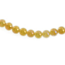 8mm Yellow Agate Beads, Half Strand Polished Round Rainbow Metallic LEMON YELLOW AGATE Beads gag0070