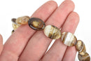 18x13mm Oval AGATE Beads, genuine gemstones, half strand, about 11 beads, gag0075