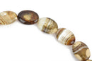 18x13mm Oval AGATE Beads, genuine gemstones, half strand, about 11 beads, gag0075