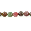 10 Polished Round Faceted WATERMELON AGATE  Beads  12mm gag0097a