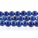 1 Strand 15.5" Round Dyed FACETED Blue and Purple AGATE Beads 6mm  Natural Gemstones gag0113