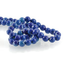 1 Strand 15.5" Round Dyed FACETED Blue and Purple AGATE Beads 6mm  Natural Gemstones gag0113