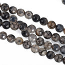 8mm Round WHITE CHOCOLATE AGATE Beads, faceted, full strand, about 48 beads, Natural Gemstones gag0154