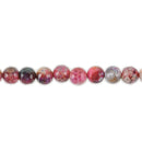 8mm Round AGATE Gemstone Beads, BLUEBERRY PINK, full strand, gag0163