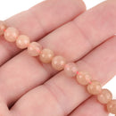 6mm Round MUSHROOM ROSE AGATE Beads, smooth, full strand, gag0182