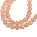 6mm Round MUSHROOM ROSE AGATE Beads, smooth, full strand, gag0182