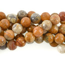 10mm CRAZY LACE AGATE Round Beads, golden yellow faceted gemstones, full strand, gag0210