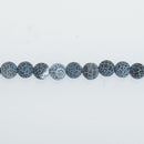 8mm DENIM BLUE Frosted Matte AGATE Round Beads, Natural Gemstone Beads, blue and white, full strand, about 47 beads, gag0310