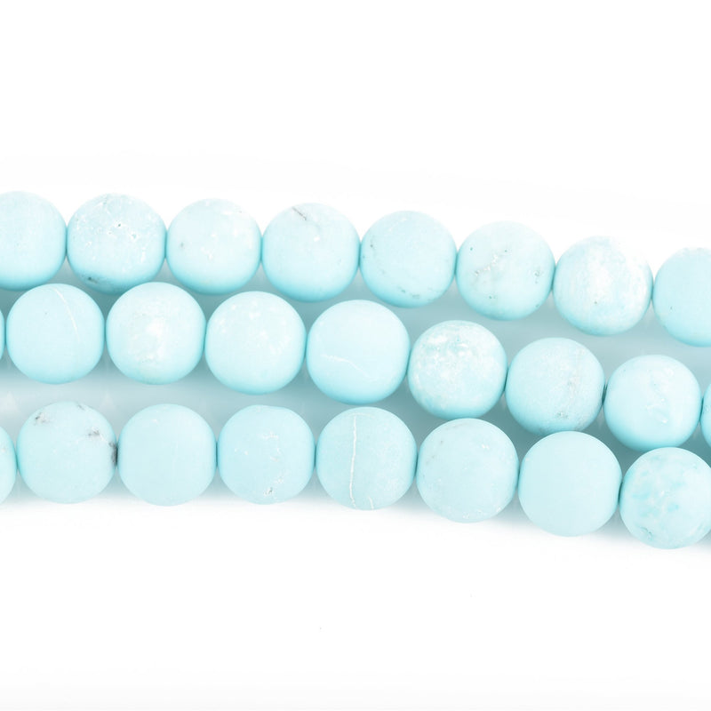 12mm BABY BLUE Frosted Matte JADE Round Beads Gemstone light turquoise blue, full strand, 33 beads gjd0231