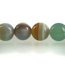 12mm Round BLUE GREEN  AGATE Beads, smooth, full strand, 32 beads, gag0355