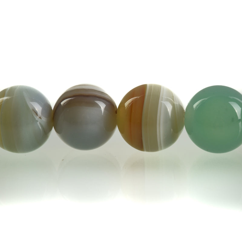 12mm Round BLUE GREEN  AGATE Beads, smooth, full strand, 32 beads, gag0355